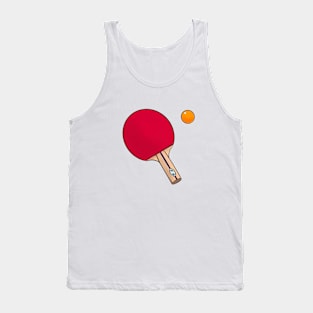 Ping Pong racket and ping pong ball Tank Top